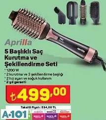 APRİLLA 5 BAŞLIKLI SAÇ KURUTMA VE ŞEKİLLENDİRİCİ SETİ